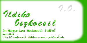 ildiko oszkocsil business card