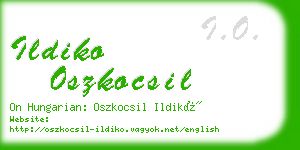 ildiko oszkocsil business card